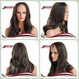 long body wave synthetic lace front wig